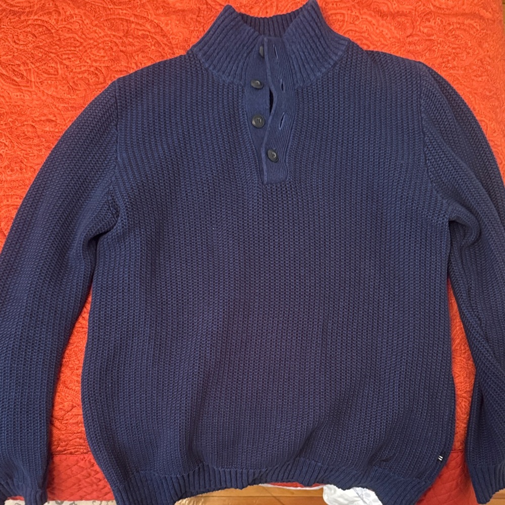 Nautica Men's Deep Blue Turtleneck Sweater